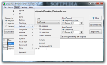 GPS Utility Import File Converter screenshot 2