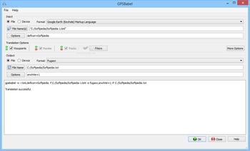 GPSBabel screenshot
