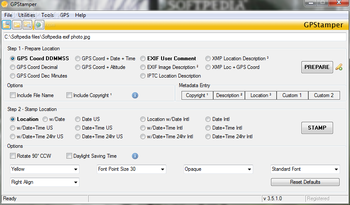 GPStamper screenshot