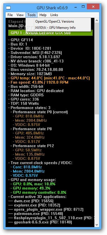 GPU Shark screenshot 2