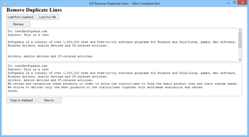 GR Remove Duplicate Lines screenshot