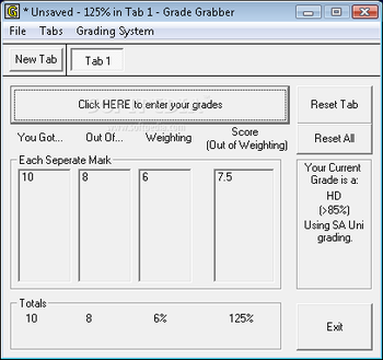 GradeGrabber screenshot