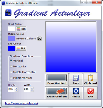 Gradient Actualizer screenshot