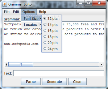 Grammar Editor screenshot 2