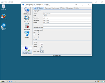 GrapeRDP screenshot
