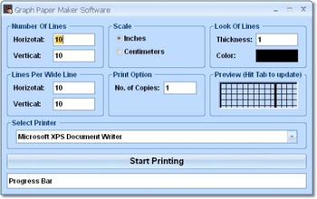 Graph Paper Maker Software screenshot
