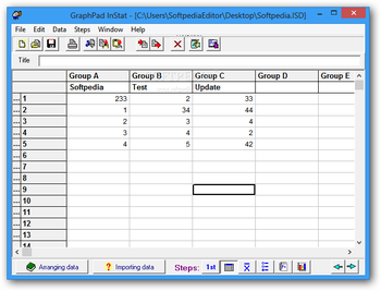 GraphPad InStat screenshot 2
