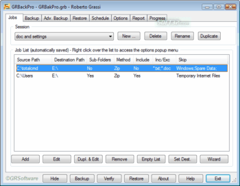 GRBackPro - Professional Backup screenshot 2