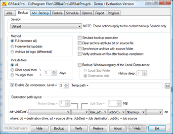 GRBackPro - Professional Backup screenshot 3