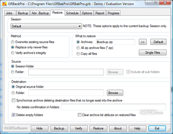 GRBackPro - Professional Backup screenshot 5