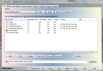 GRBackPro Server Backup x64 screenshot