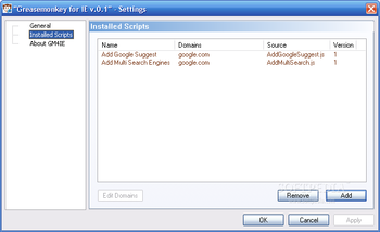Greasemonkey for IE screenshot