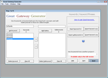 Great Gateway Generator screenshot 2