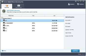 Green Digital Photo Recovery Pro screenshot 2