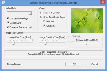 Green Foliage Free Screensaver screenshot 2