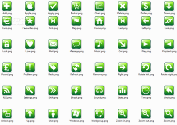 Green Web Buttons screenshot