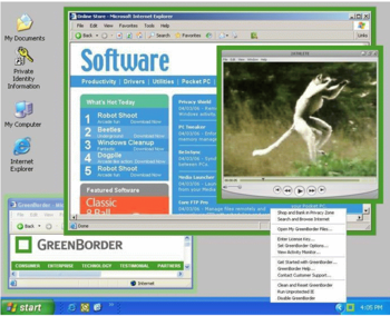 GreenBorder Pro with SafeFiles screenshot