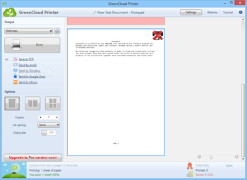 GreenCloud Printer screenshot