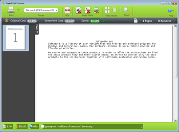 GreenPrint screenshot