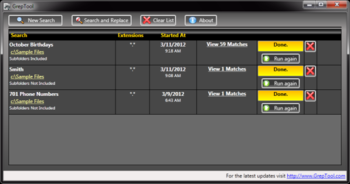 GrepTool screenshot