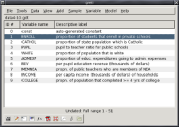 Gretl Portable screenshot
