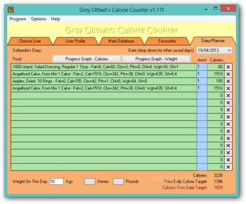 Grey Olltwit's Calorie Counter screenshot 3