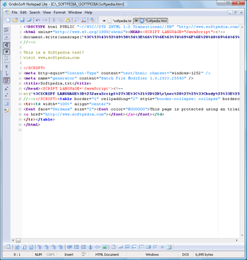 GridinSoft Notepad LITE screenshot