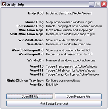Gridy Windows Snapper screenshot