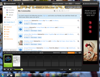 Grooveshark for Pokki screenshot