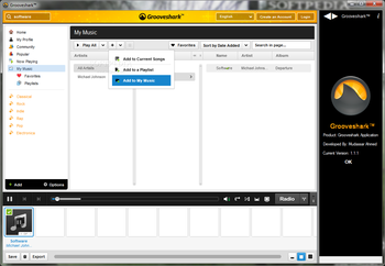 Grooveshark screenshot