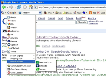 Groowe Toolbar for Firefox screenshot 2