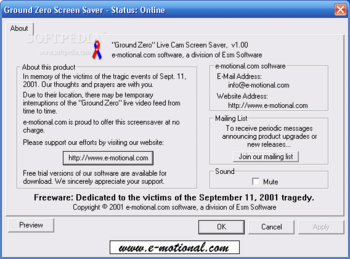 "Ground Zero" Live Cam Screensaver screenshot 2