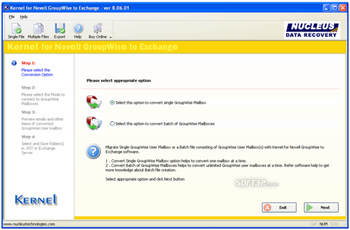 Groupwise to Exchange Migration screenshot 2
