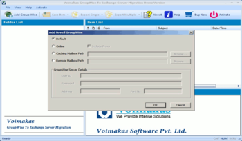 GroupWise to Outlook Email Migration screenshot