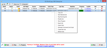 GS RichCopy 360 Enterprise screenshot