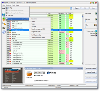GSA Auto Website Submitter screenshot 4
