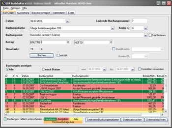 GSA Buchhalter screenshot