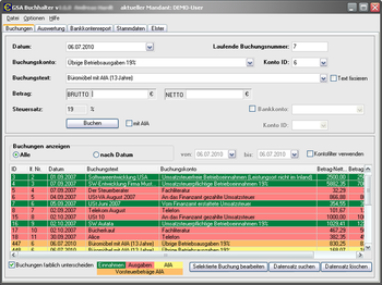 GSA Buchhalter screenshot 2