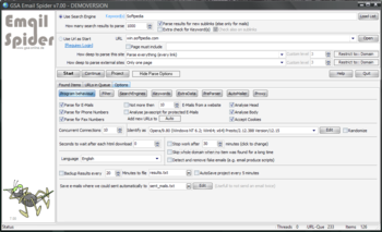 GSA Email Spider screenshot 3