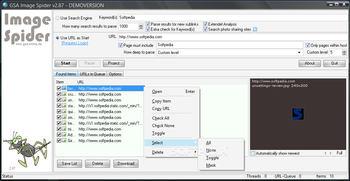 GSA Image Spider screenshot