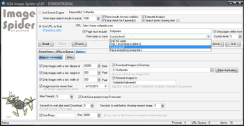 GSA Image Spider screenshot 2
