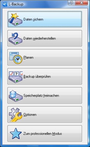 GSA L-Backup screenshot