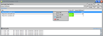 GSA PR Emulator screenshot