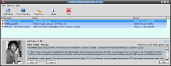 GSA Radio Stream Recorder screenshot