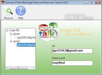 GTalk password finder software screenshot 2