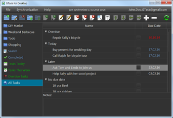 GTask for Desktop screenshot