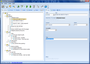 GTD Tree screenshot
