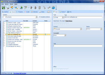 GTD Tree screenshot 2