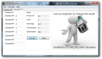 GTU SPI Calculator screenshot 2