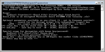 Guaranteed Excel Decrypter screenshot